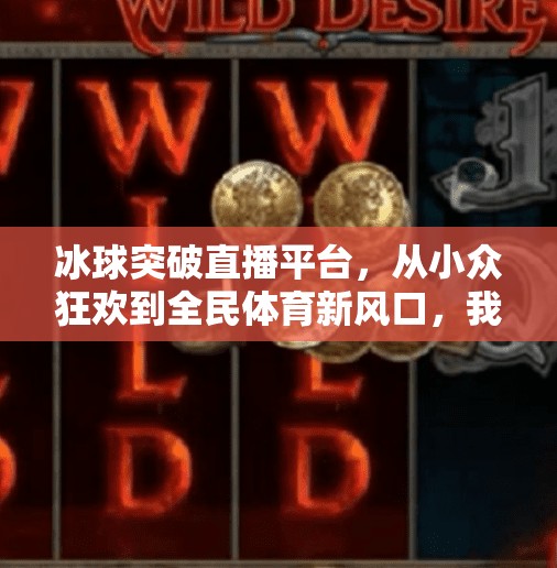 冰球突破直播平台，从小众狂欢到全民体育新风口，我们看到了什么？冰球突破直播平台